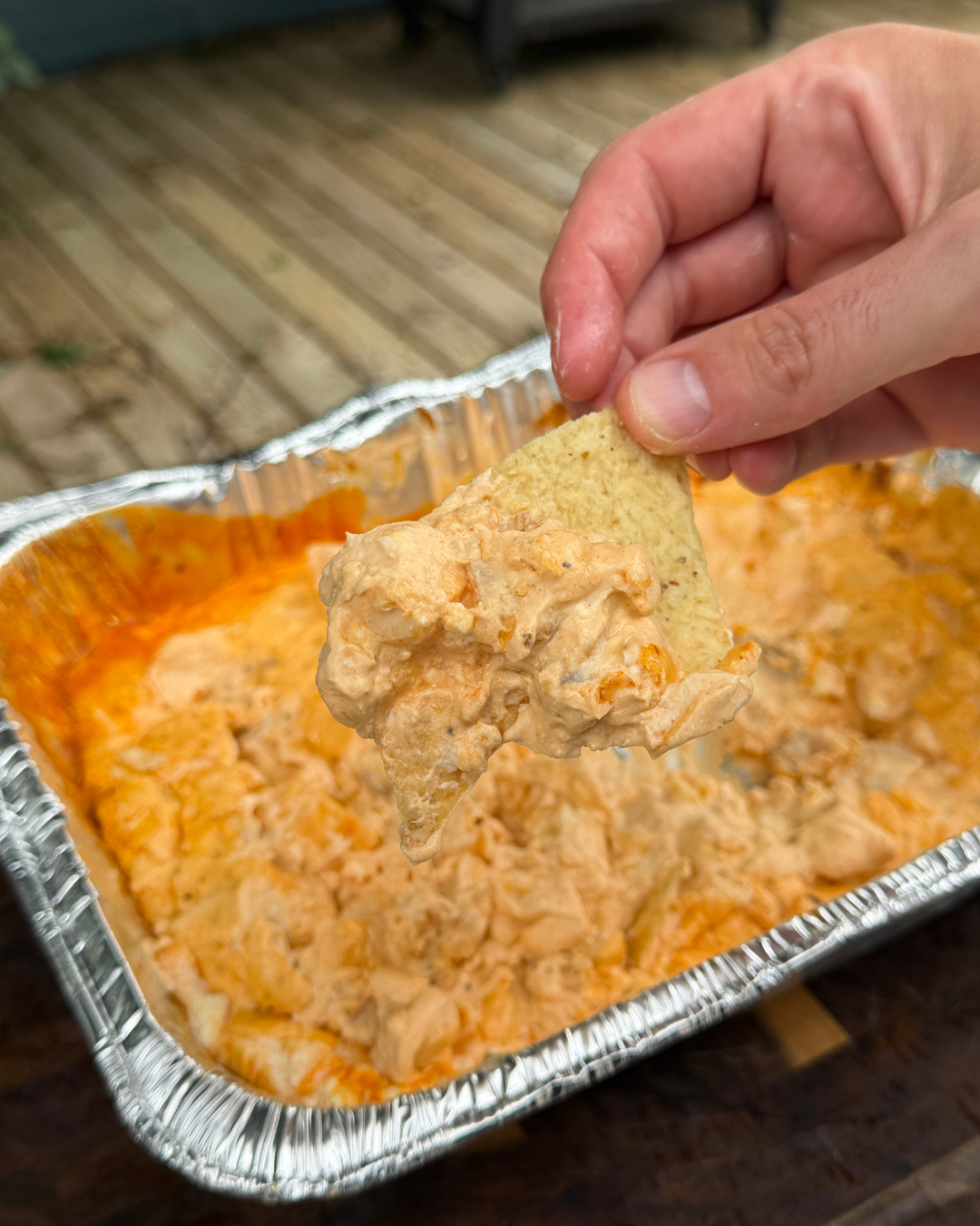 Smoked Buffalo Chicken Dip